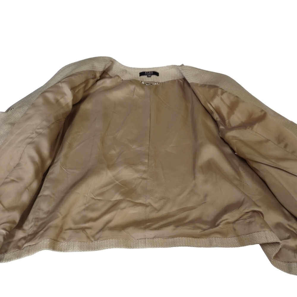 Alex Marie Women's Blazer Jacket Brown Ribbon Ruffled Edge Size 22W NWT - Picture 6 of 14
